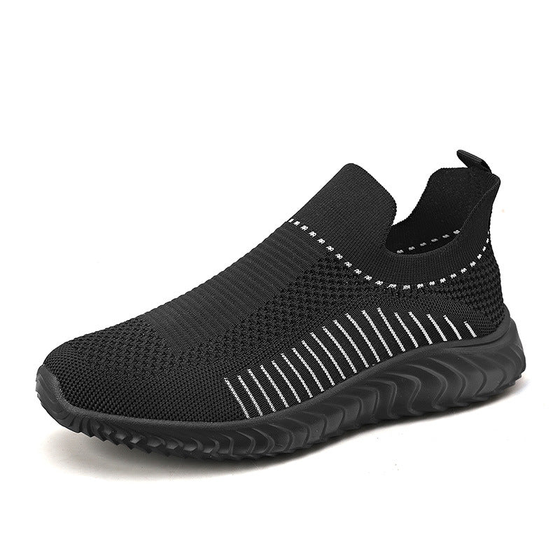 Damen Atmungsaktive Slip-On Sneakers mit elastischem Rippdesign EB