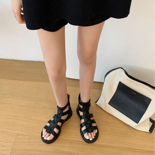 Damen Sandalen mit verstellbaren Riemen und rutschfester Sohle EB