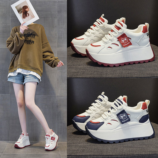 Damen Sportliche Plateausneakers mit modernem Design und flexibler Sohle EB