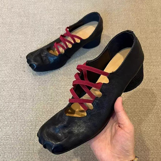 Damen Ballerinas mit modischem Schnür-Design und eleganter Passform EB