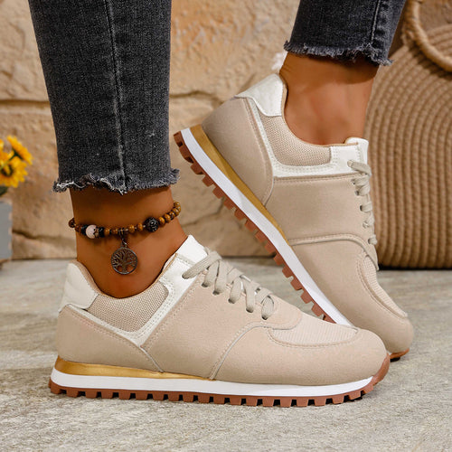Damen Sportliche Sneakers mit atmungsaktiver Mesh-Oberfläche und rutschfester Sohle EB