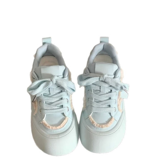 Damen Komfortable Sneakers mit voluminöser Sohle und verspielten Schnürdetails EB