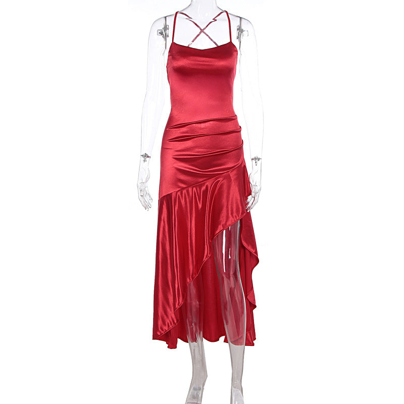 Damen Satin Abendkleid EB
