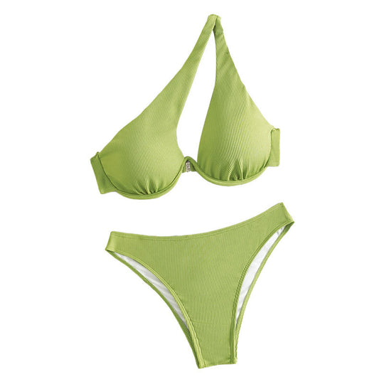 Damen Einteiliges Bademoden-Set mit asymmetrischem Trägerdesign EB