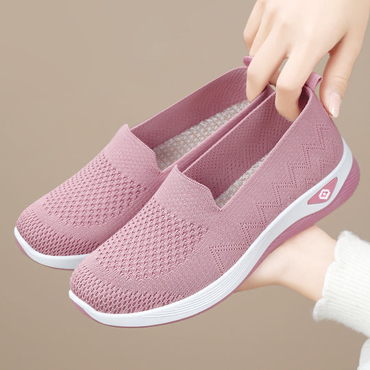 Damen bequeme Slip-On Sneakers EB