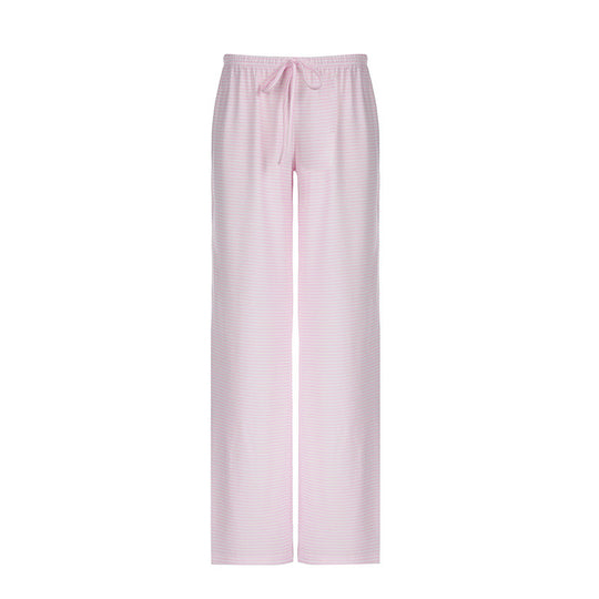 Damen nan leichte Jersey Loungehose mit Tunnelzug und weitem Bein EB