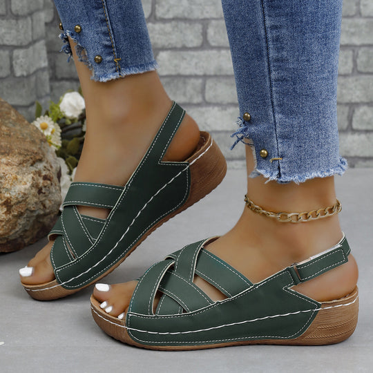 Damen Komfortable Riemchensandalen mit anatomischer Fußbettung EB