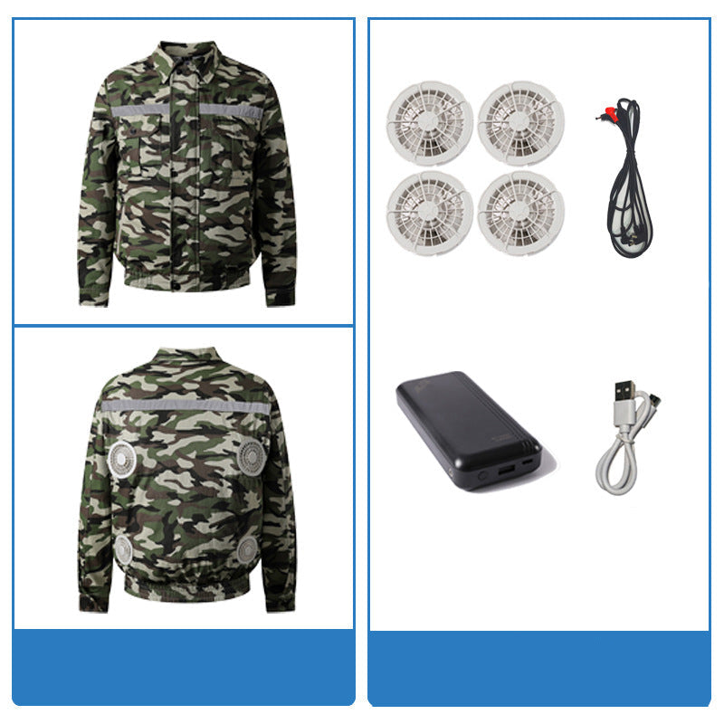 Unisex Nan kühlende Ventilationsjacke mit integrierten Lüftern und USB-Anschluss EB