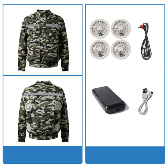 Unisex Nan kühlende Ventilationsjacke mit integrierten Lüftern und USB-Anschluss EB