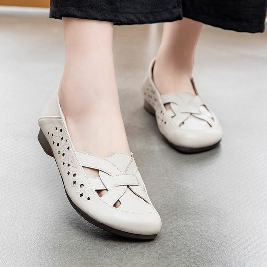 Damen Ballerina-Schuhe mit dekorativen Cut-Outs und bequemem Innenfutter EB