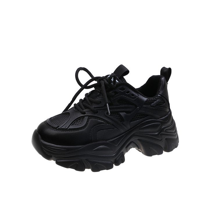 Damen sportliche Chunky Sneakers mit atmungsaktiver Mesh-Oberfläche und rutschfester Sohle EB