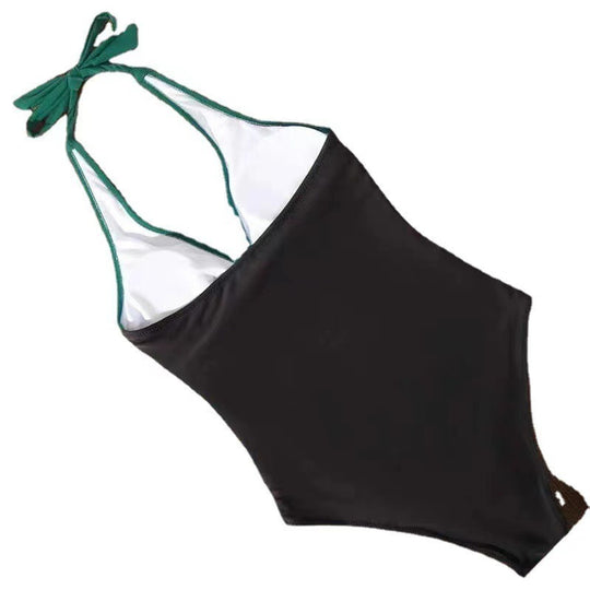 Damen Badeanzug mit raffiniertem Wickel-Design und floralem Muster EB