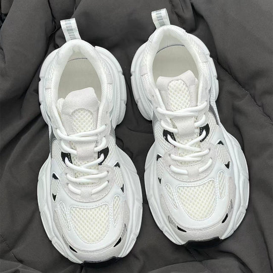 Damen Sportliche Chunky Sneakers mit atmungsaktiven Mesh-Einsätzen und robustem Sohlenprofil EB