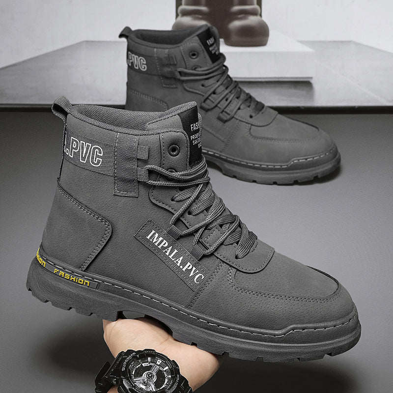 Damen modische High-Top Sneakers mit strapazierfähigem Obermaterial und rutschfester Sohle EB