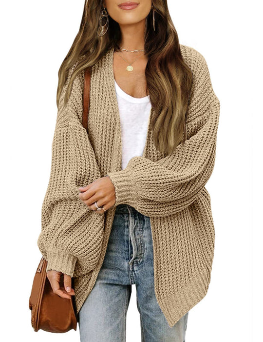 Damen Gemütlicher Strickcardigan mit Oversize-Schnitt EB
