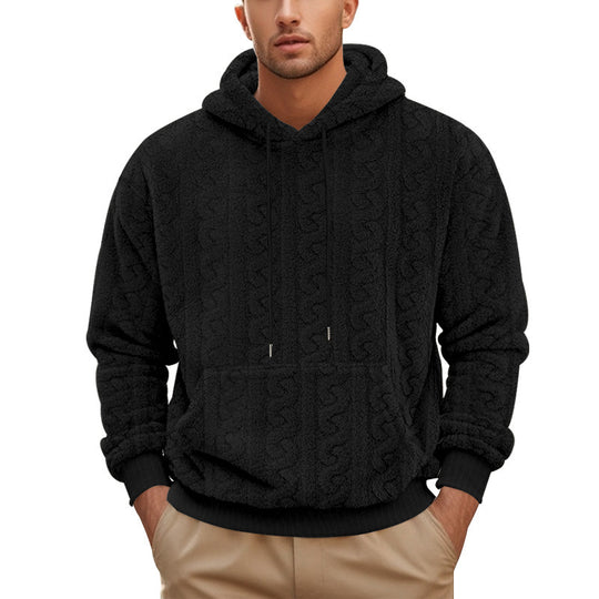 Herren Kuscheliger Hoodie mit innovativer Teddy-Optik und praktischen Eingrifftaschen EB