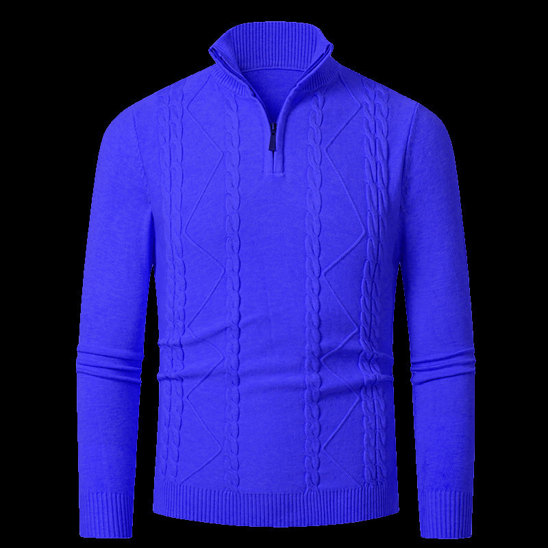 Herren Strickpullover mit modischem Reißverschluss EB