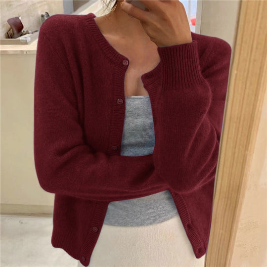 Damen kuschelige Strickjacke EB