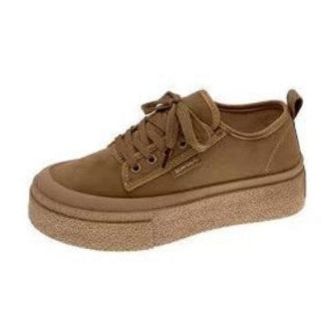 Damen Komfortable Sneakers mit dicker Gummisohle und weichem Wildlederobermaterial EB