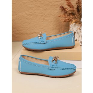 Damen Mokassin-Schlüpfschuhe mit dekorativer Applikation EB