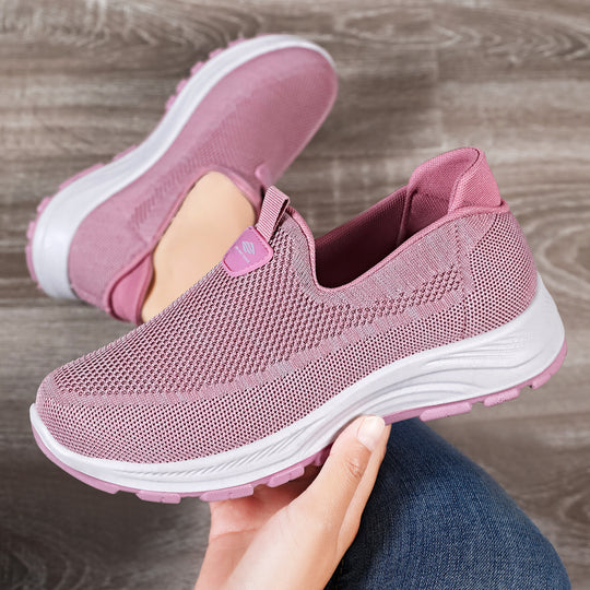 Damen Atmungsaktive Komfort-Sneaker mit elastischem Einsatz und dämpfender Sohle EB