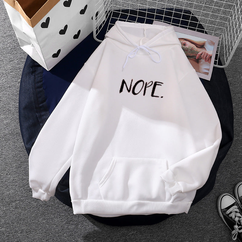 Damen nan lässiger Kapuzenpullover mit Statement-Print, Kängurutasche und weichem Fleece EB