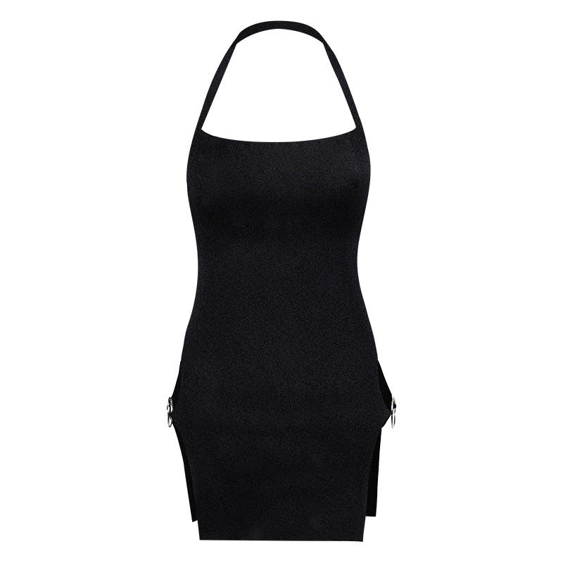 Damen Minikleid mit seitlichen Cut-Outs und modischen Ring-Details EB