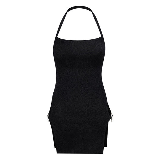 Damen Minikleid mit seitlichen Cut-Outs und modischen Ring-Details EB