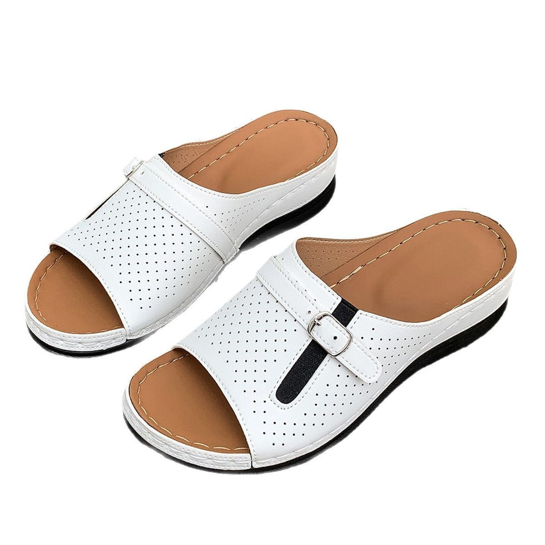 Damen Bequeme Fußbett-Sandalen mit verstellbarem Riemen EB