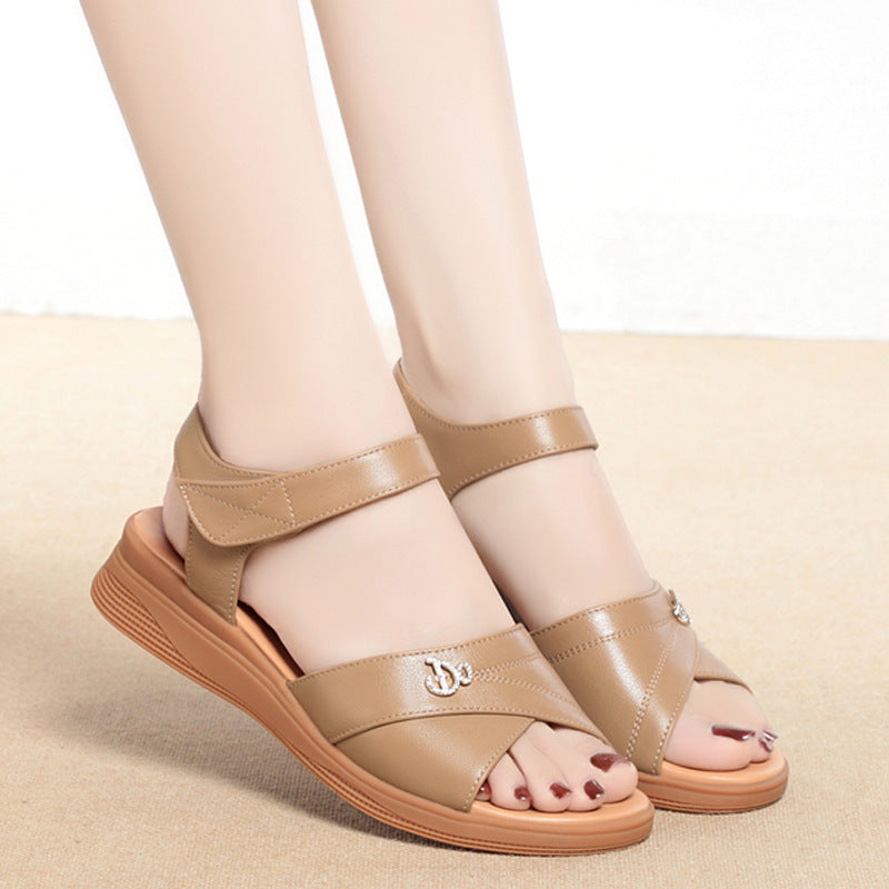 Damen Komfortable Sandalen mit modernem Riemen und atmungsaktivem Fußbett EB