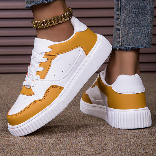 Damen Komfortable Sneakers in modernem Design mit gepolsterter Sohle EB