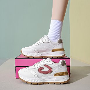 Damen modische Sneakers mit atmungsaktiver Oberfläche und dämpfender Sohle EB