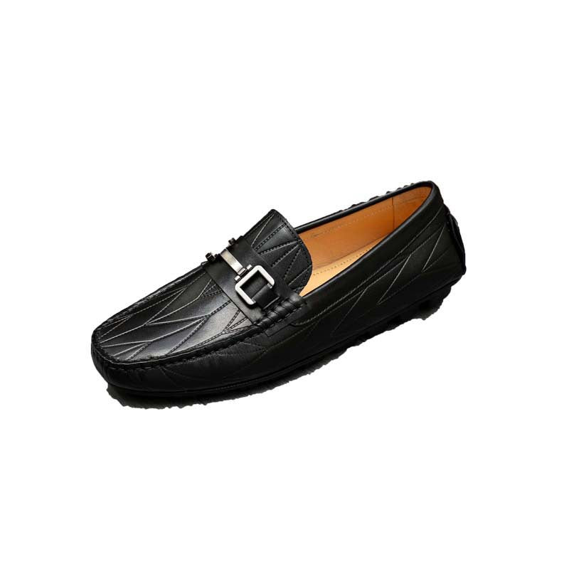 Damen Mokassin mit eleganter Prägung und modischem Schnallen-Detail EB