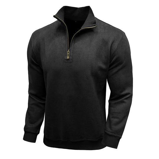 Herren sportlicher Pullover mit halbem Reißverschluss EB
