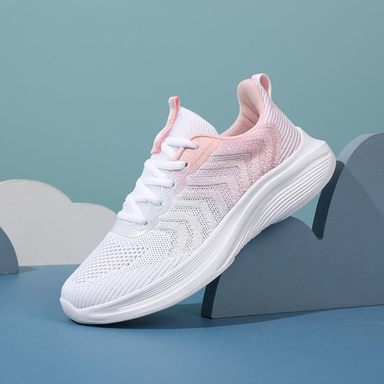 Damen Atmungsaktive Lauf-Sneaker mit flexiblem Strick-Obermaterial EB