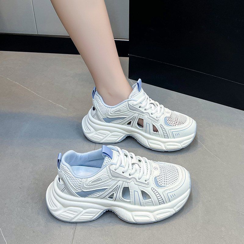 Damen Sportliche Mesh-Sneaker mit atmungsaktiver Konstruktion und dämpfender Sohle EB
