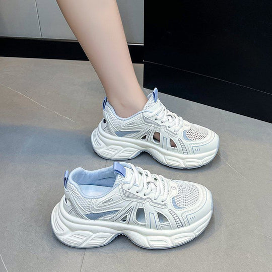 Damen Sportliche Mesh-Sneaker mit atmungsaktiver Konstruktion und dämpfender Sohle EB