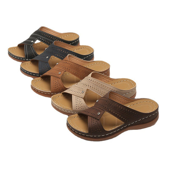 Damen Komfortable Clogs mit atmungsaktiven Perforationen und ergonomischem Fußbett EB