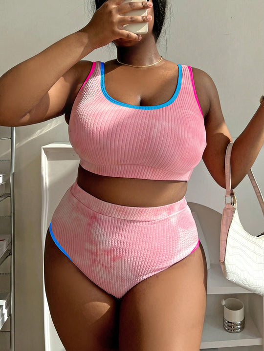 Damen Sportiv geschnittenes Bikini-Set EB