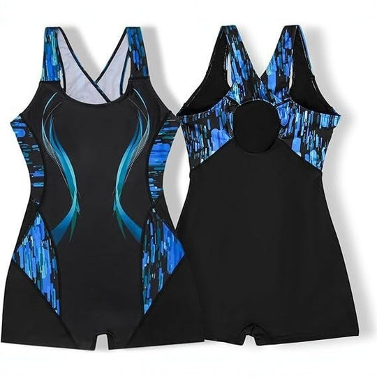 Damen Sportlicher Einteiler-Badeanzug EB