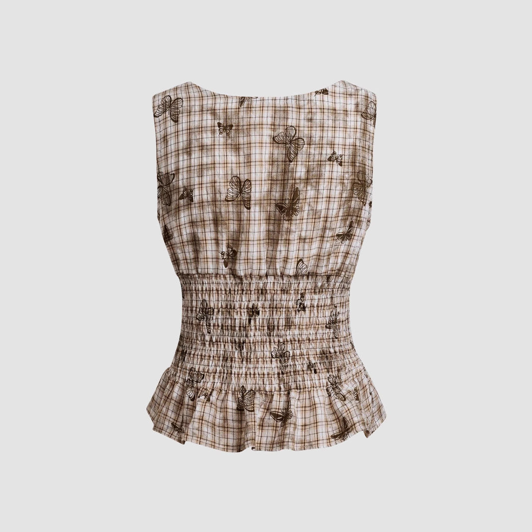 Damen schmeichelhafte Bluse mit floralen Musterungen EB