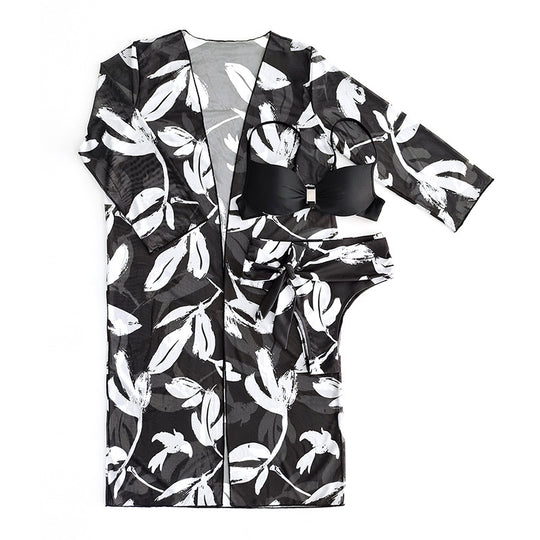 Damen Badecover-Up mit elegantem Grafikkleidungsdesign EB