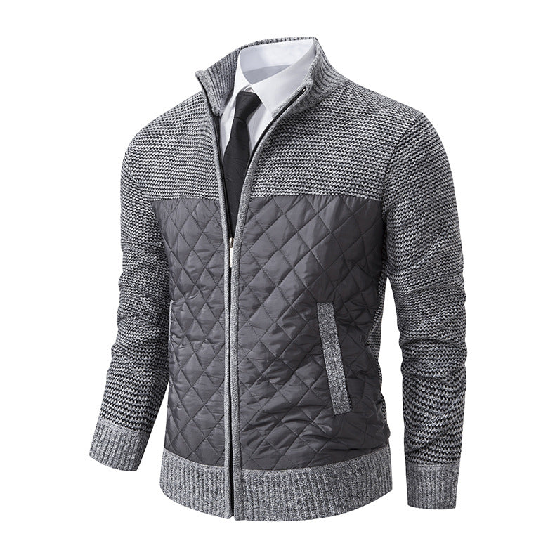 Herren gesteppte Freizeitjacke mit hochschließendem Kragen und praktischen Taschen EB