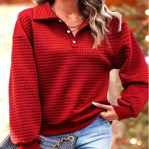 Damen Pollover mit strukturiertem Material und Kragen EB