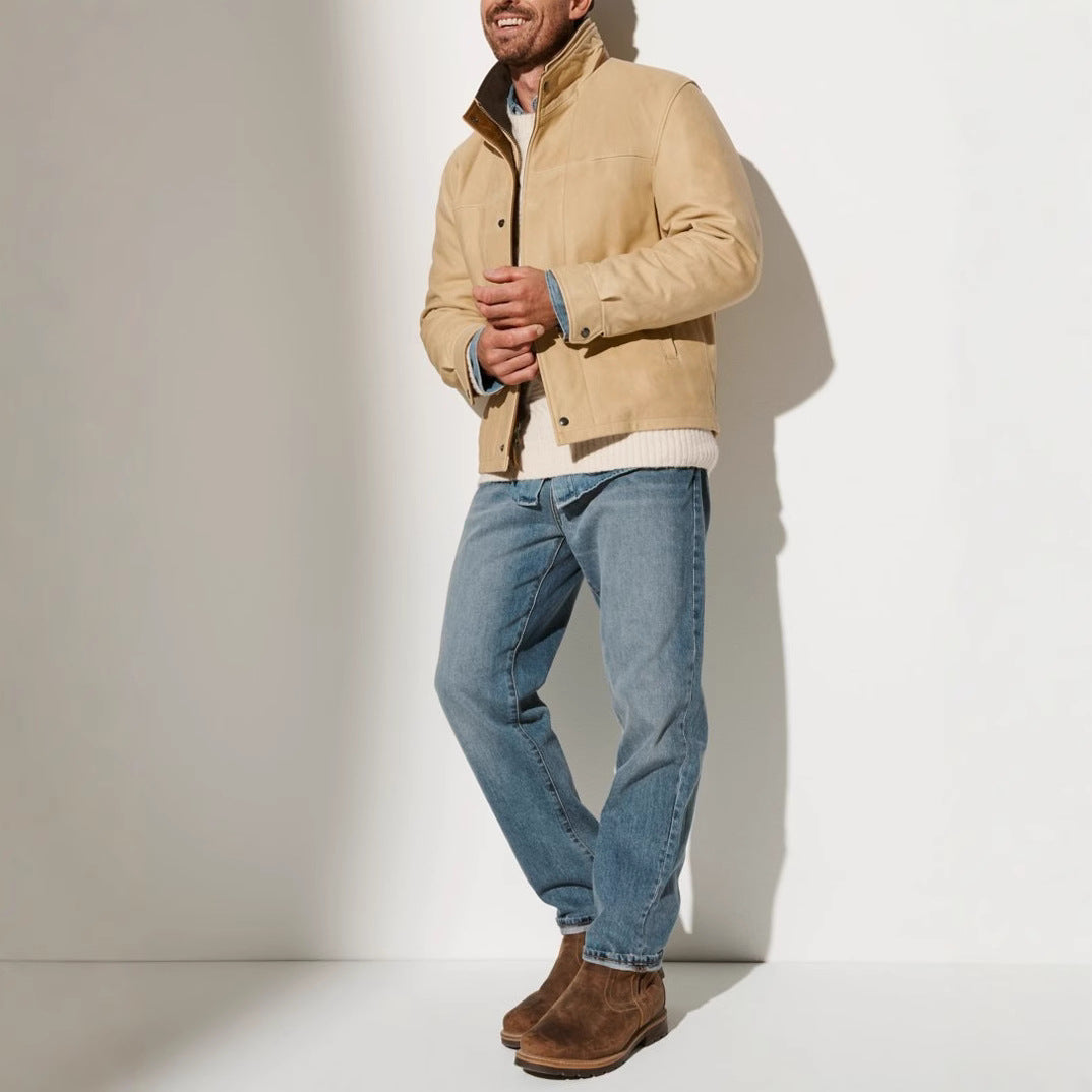 Herren jacke mit zeitlosem Schnitt und praktischem Stehkragen EB