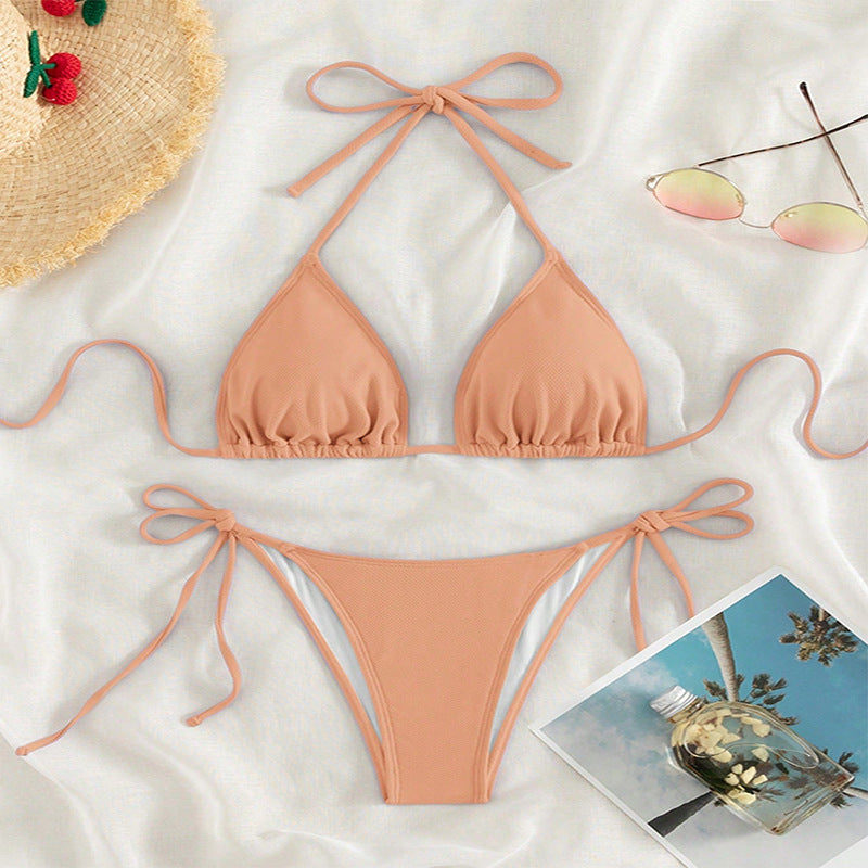 Damen Triangel-Bikini mit verstellbaren Bindebändern und femininem Schnitt EB