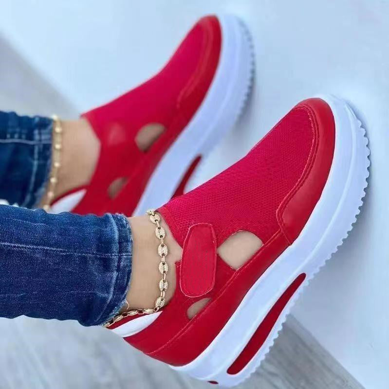 Damen Atmungsaktive Slip-On Sneakers mit ergonomischem Design und Klettverschluss EB
