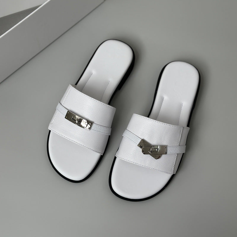 Damen Elegante und bequeme Sandalen mit modischem Schnallen-Detail EB