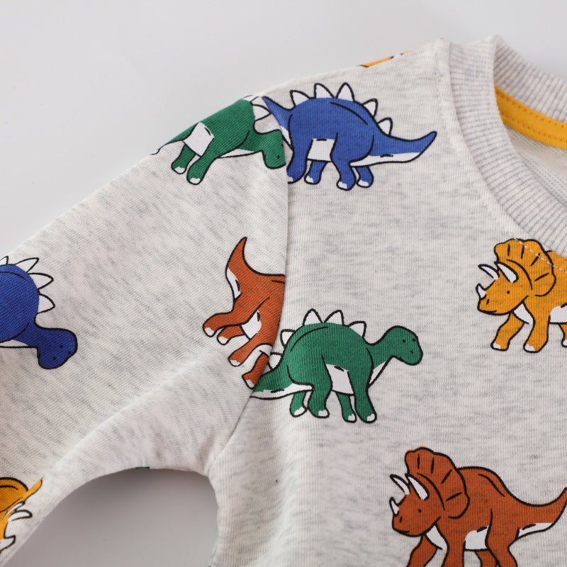 Jungen Sweatshirt mit fröhlichem Dinosaurier-Motiv EB