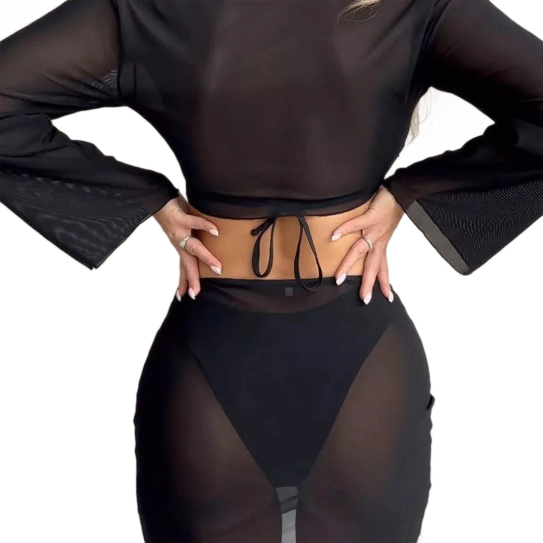Damen Modisches Wickel-Badeoutfit EB